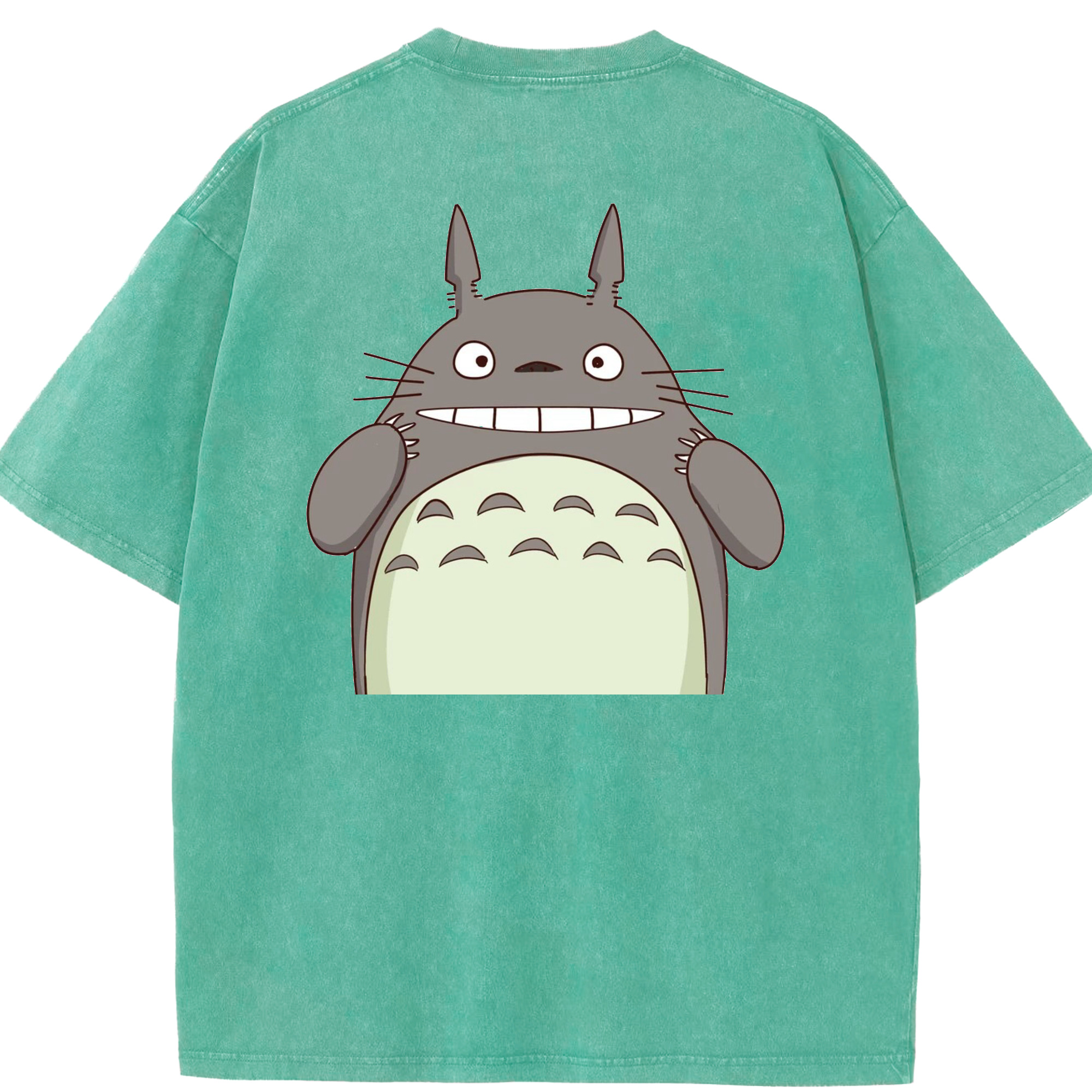 （画像用） となりのトトロ 草壁メイ 草壁サツキ My Neighbor Totoro Satsuki Kusakabe Mei Kusakabe 綿100% ヴィンテージ風 半袖Tシャツ（背面プリント）